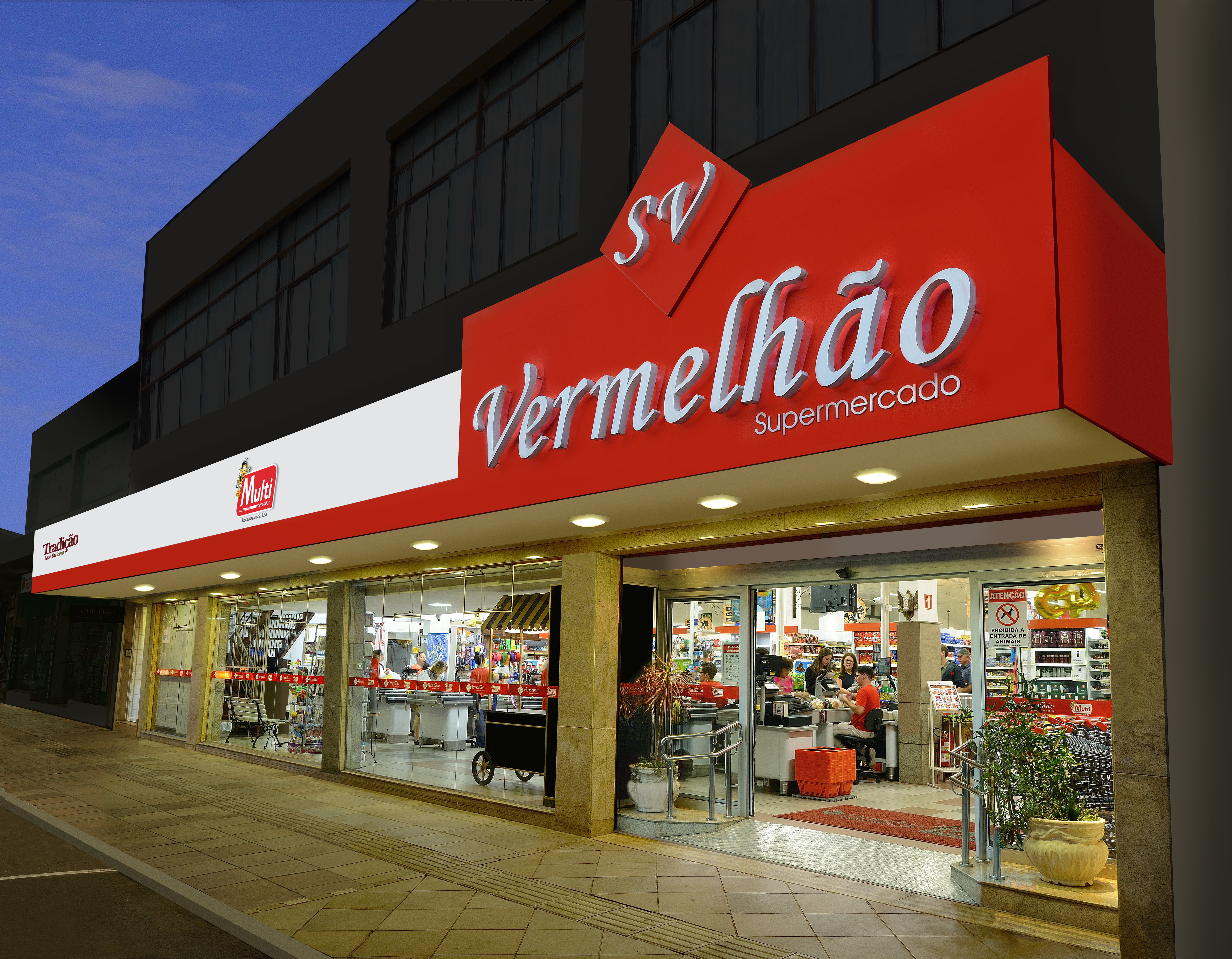 Fachada Multi Vermelhão